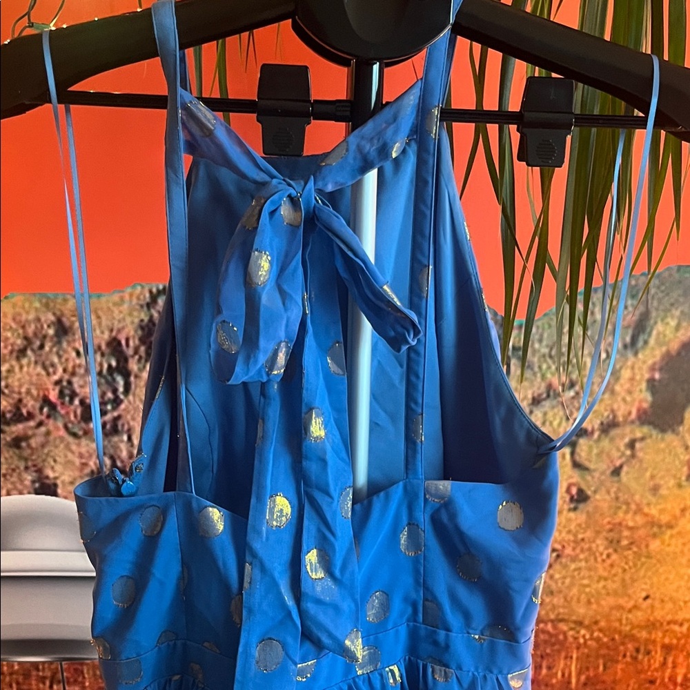 CeCe Blue Dress with Yellow Accents - Picture 4 of 7